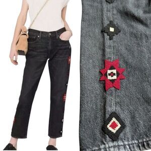 authentic Ralph Lauren Beaded embroidered Jeans 26 Small